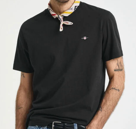 G.a-n.t Reg Shield SS t-shirt White/Black