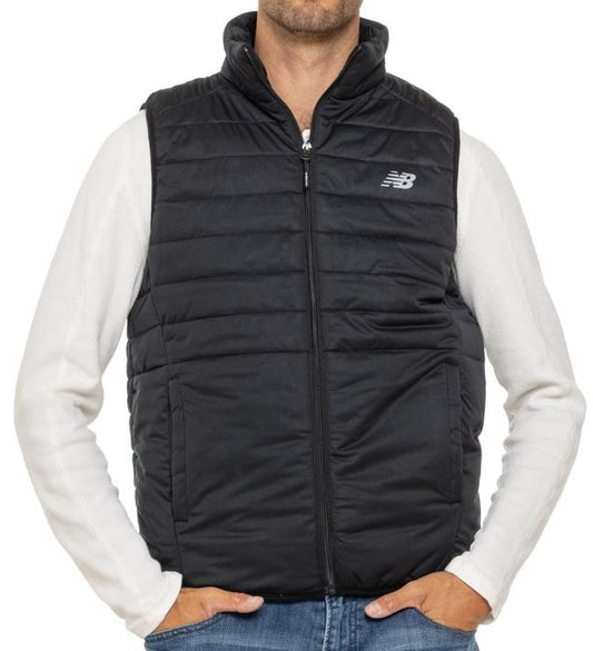 New Balance Puffer Tech Vest Quilted Comfort Black Puffer Full Zip with Pockets Black/Gray/Navy/Blue/Green/Cream