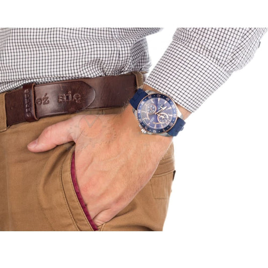 G-U-E-S-S WATCH W0798G2 DARK BLUE&SILVER FOR MEN