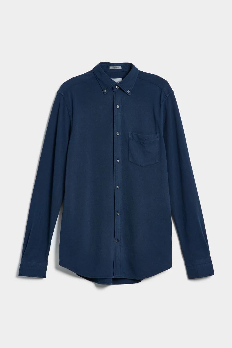 G.A.N.T REG GMNT DYED JERSEY PIQUE SHIRT Marine