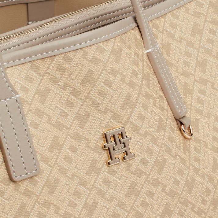 T.O.M-M.Y H.I.L.F-I.G.E.R TOTE BAG BEIGE MONOGRAM FOR WOMEN
