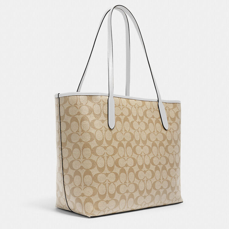 C-O-A-C-H TOTE BAG 5696 WHITE MONOGRAM FOR WOMEN