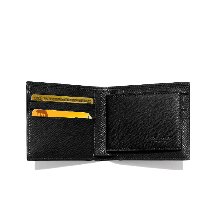 C-O-A-C-H WALLET & CARD HOLDER F59112 BLACK FOR MEN