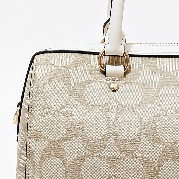 C-O-A-C-H CROSSBODY BAG F83607 BEIGE MONOGRAM&WHITE FOR WOMEN