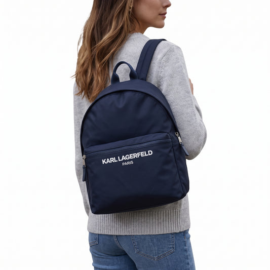K.A-R.L L.A.G.E-R.F.E.L.D BACKPACK BAG DARK BLUE
