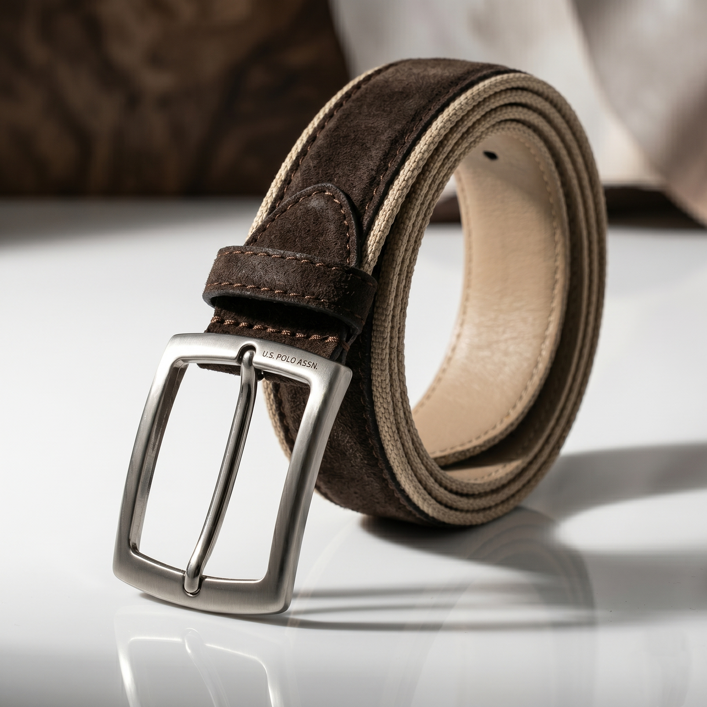 U-S P-O-L-O BELT TAUPI FOR MEN