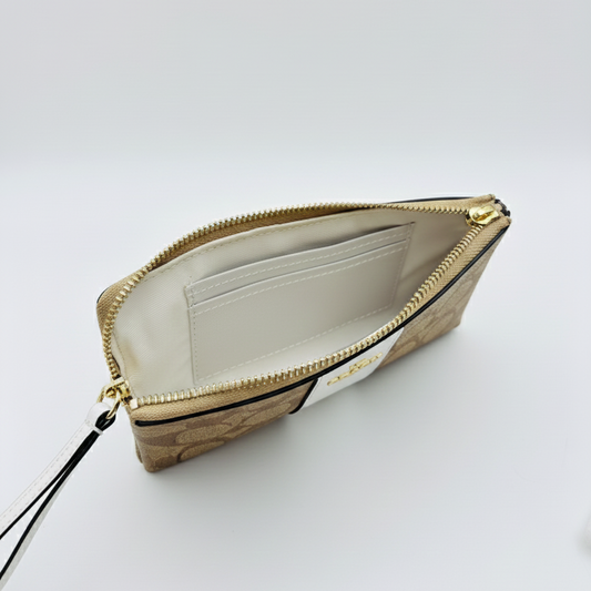 C-O-A-C-H WALLET F58035 BEIGE FOR WOMEN