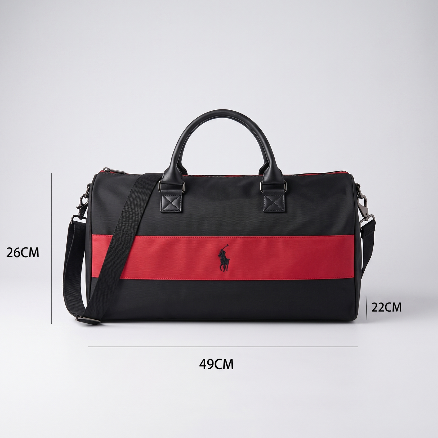 P-O-L-O R-A-L-P-H L-A-U-R-E-N CROSSBODY BAG BLACK&RED