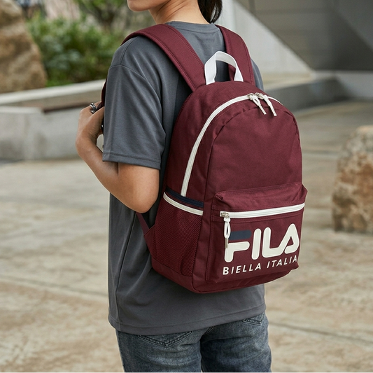F-I-L-A BACKPACK BAG MAROON FOR WOMEN