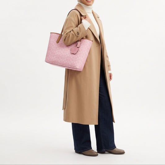 C-O-A-C-H SHOULDER BAG CV976 PINK MONOGRAM FOR WOMEN