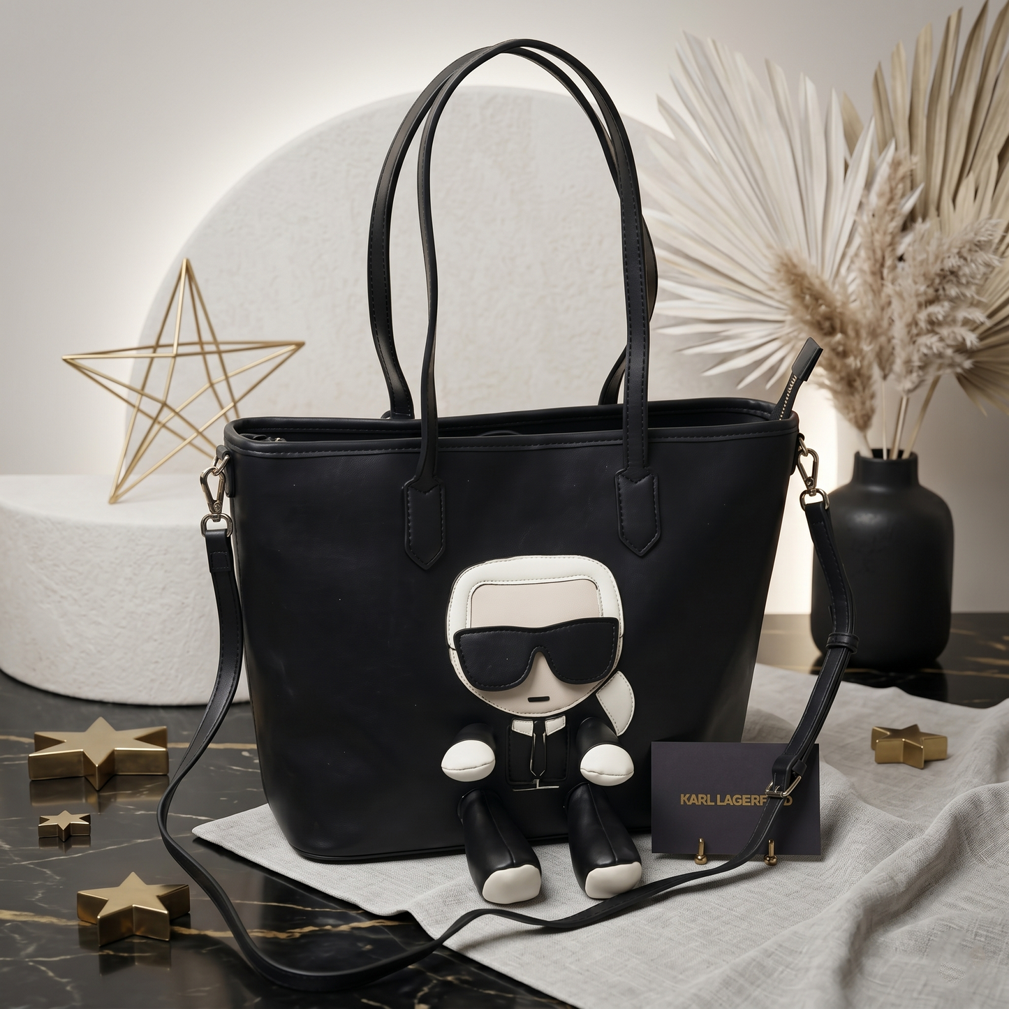 K.A-R.L L.A.G.E-R.F.E.L.D CROSSBODY BAG BLACK FOR WOMEN