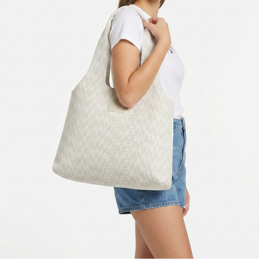 T.O.M-M.Y J.E.A.N.S SHOULDER BAG BEIGE MONOGRAM FOR WOMEN