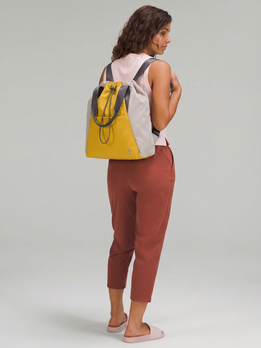 L-U-L-L-L-E-M-O-N BACKPACK BAG LW9DP6S YELLOW&GREY FOR WOMEN
