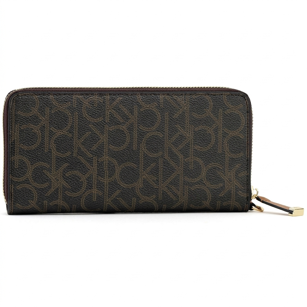 C-A-L-V-I-N K-L-E-I-N WALLET BROWN MONOGRAM FOR WOMEN
