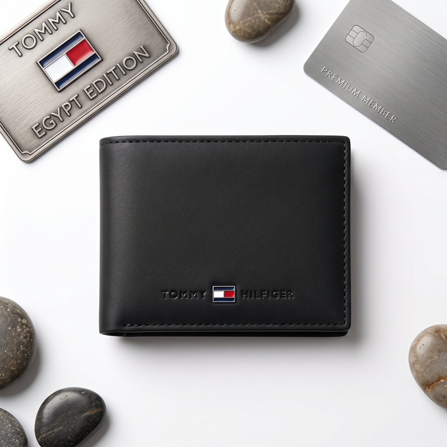 T.O.M-M.Y H.I.L.F-I.G.E.R WALLET BLACK FOR MEN