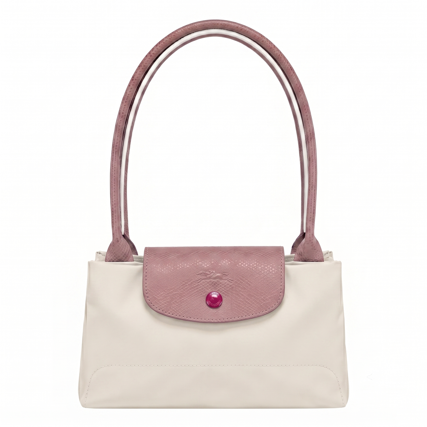 L.O-N.G-C.H.A-M.P TOTE BAG BEIGE&PINK FOR WOMEN
