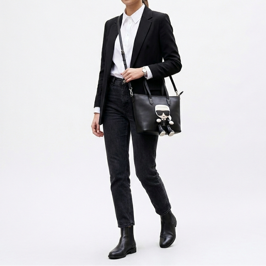 K.A-R.L L.A.G.E-R.F.E.L.D CROSSBODY BAG BLACK FOR WOMEN