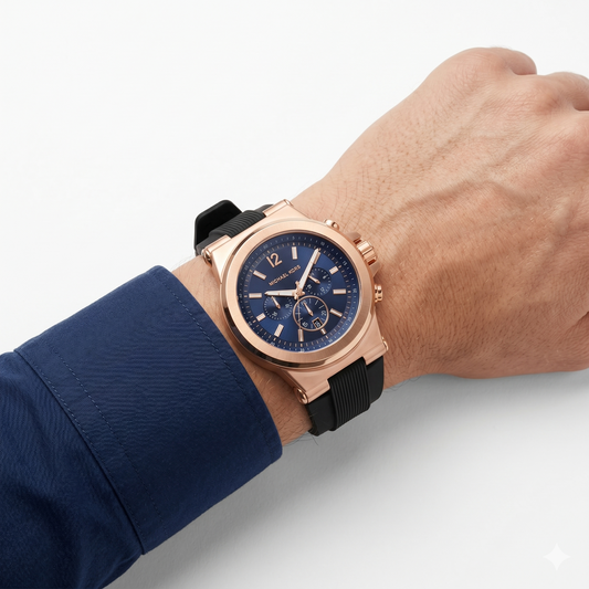 M-I-C-H-A-E-L K-O-R-S Watch MK8295 SILVER - ROSE GOLD FOR MEN