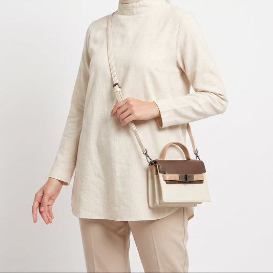 S-T-E-V-E M-A-D-D-E-N CROSSBODY BAG BEIGE&BROWN FOR WOMEN