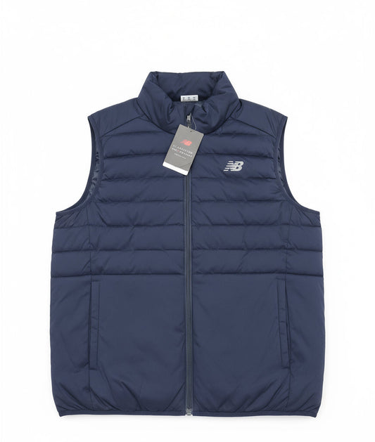 New Balance Navy Puffer Tech Vest Quilted Comfort Navy Puffer Full Zip with Pockets