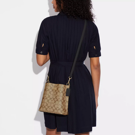 C-O-A-C-H CROSSBODY BAG CA582 HAVAN&BLACK MONOGRAM FOR WOMEN