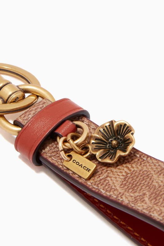 C-O-A-C-H Loop Key Fob In Signature Canvas