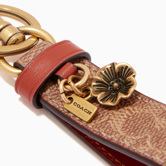 C-O-A-C-H Loop Key Fob In Signature Canvas HAVAN