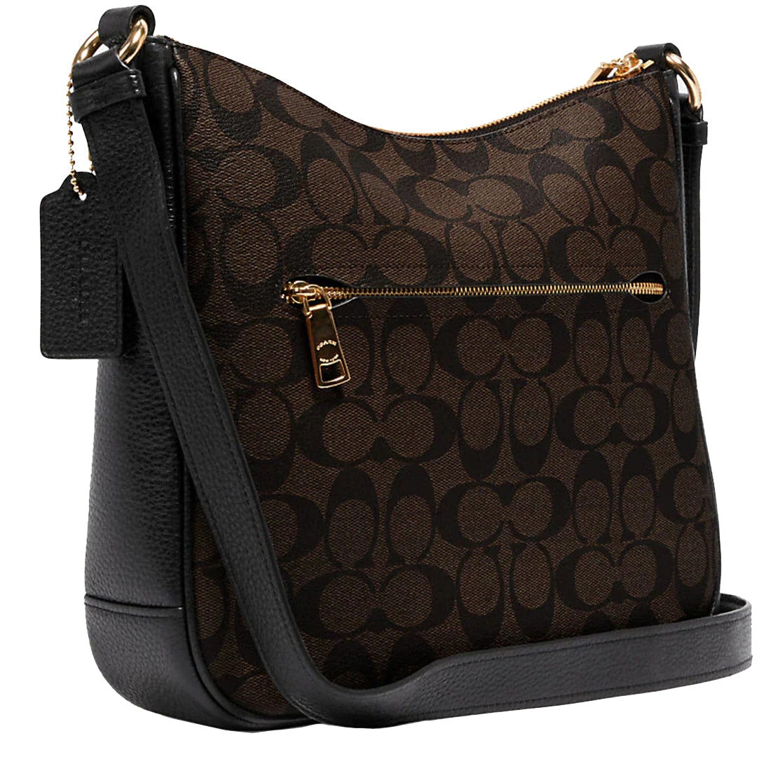 C-O-A-C-H CROSSBODY BAG C1649 BROWN&BLACK FOR WOMEN