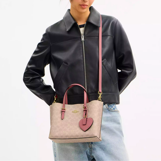 C-O-A-C-H CROSSBODY BAG CDF03 HAVAN MONOGRAM&PINK FOR WOMEN