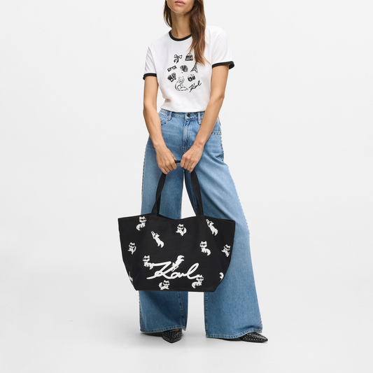 K.A-R.L L.A.G.E-R.F.E.L.D SHOULDER BAG BLACK FOR WOMEN