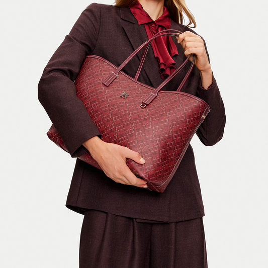 T.O.M-M.Y H.I.L.F-I.G.E.R TOTE BAG RED MONOGRAM FOR WOMEN