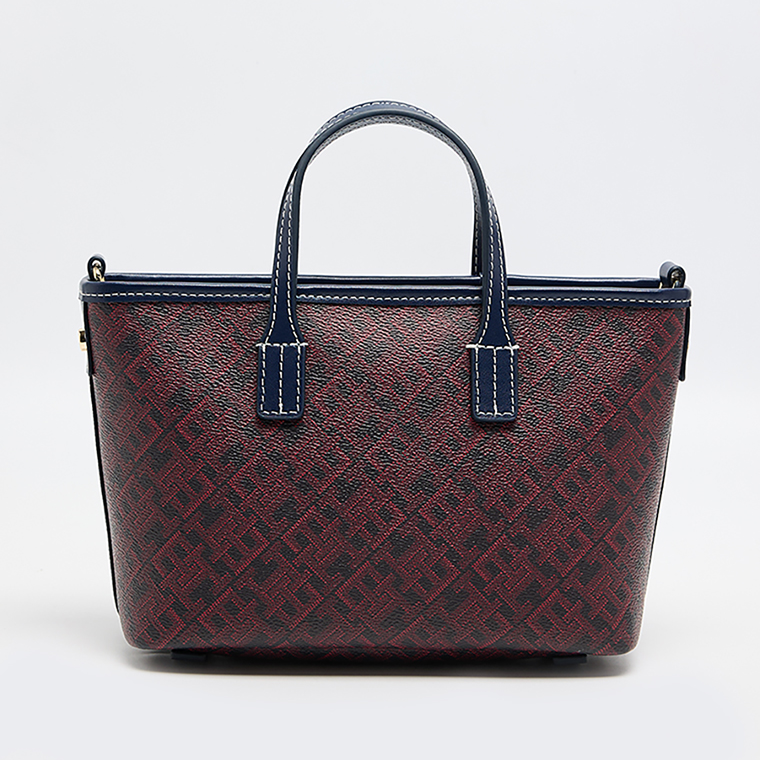 T.O.M-M.Y H.I.L.F-I.G.E.R CROSSBODY BAG Burgundy & NAVY MONOGRAM FOR WOMEN