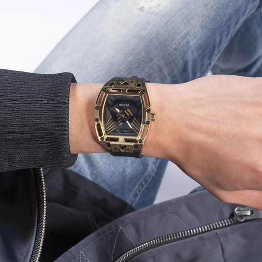 G-U-E-S-S WATCH GW0500G1 BLACK&GOLD FOR MEN