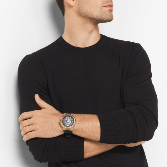 M-I-C-H-A-E-L K-O-R-S Watch MK8184 BLACK - ROSE GOLD FOR MEN