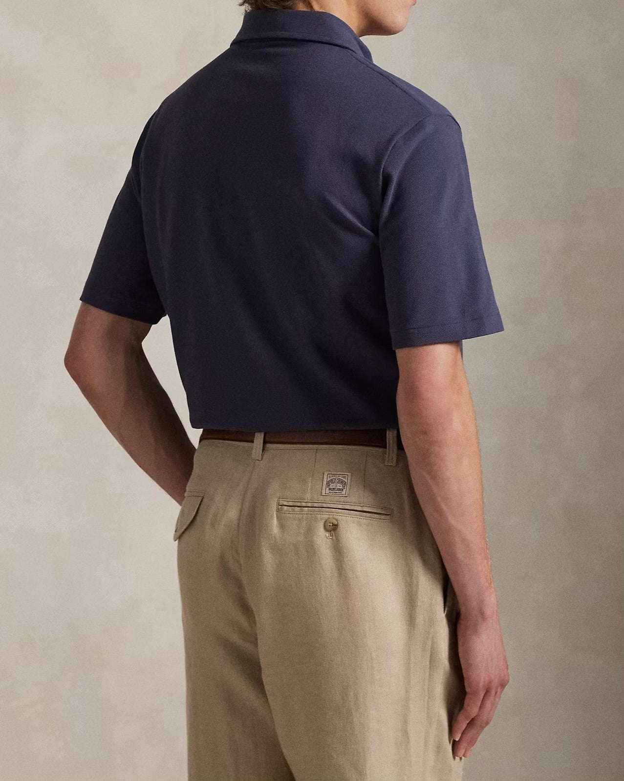 P.O.L.O R.A.L.P.H L.A.U.R.E.N Custom Fit Polo Bear Mesh Polo Shirt Navy