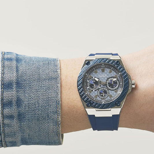 G-U-E-S-S Watch W1049G1 DARK BLUE&SILVER FOR MEN