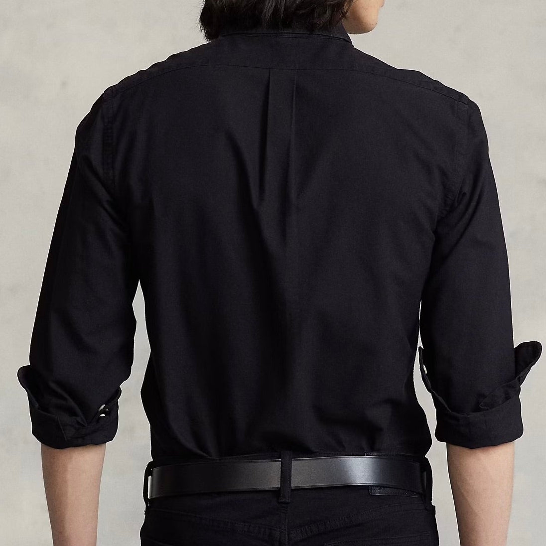 P.o.L.O R.A.L.P.H L.A.U-R.E.N Garment-Dyed Oxford Shirt Custom Fit Black