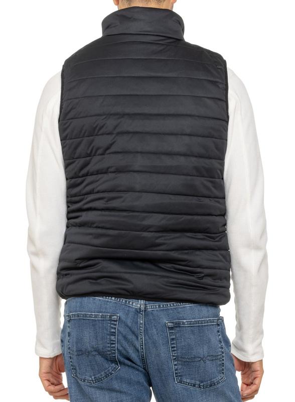 New Balance Puffer Tech Vest Quilted Comfort Black Puffer Full Zip with Pockets Black/Gray/Navy/Blue/Green/Cream