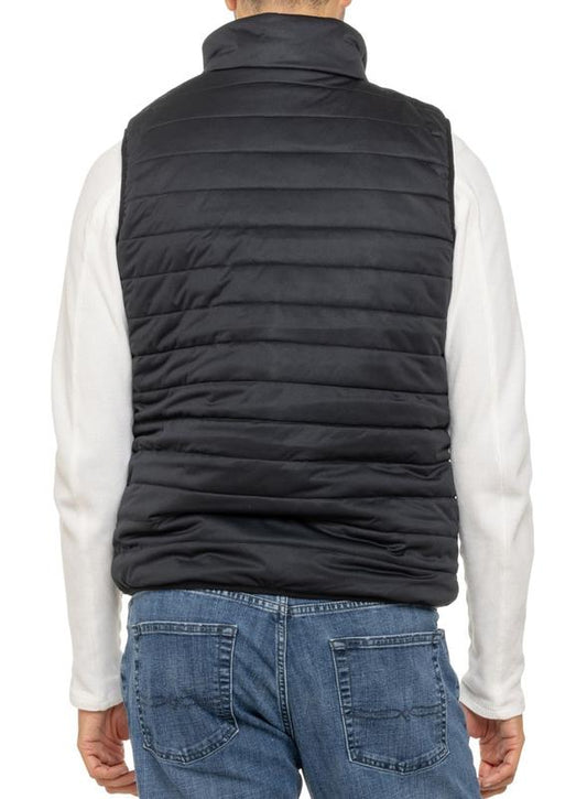 New Balance Black Puffer Tech Vest Quilted Comfort Black Puffer Full Zip with Pockets