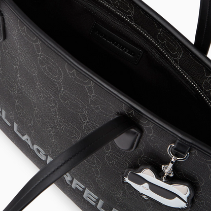 K.A-R.L L.A.G.E-R.F.E.L.D TOTE BAG BLACK FOR WOMEN