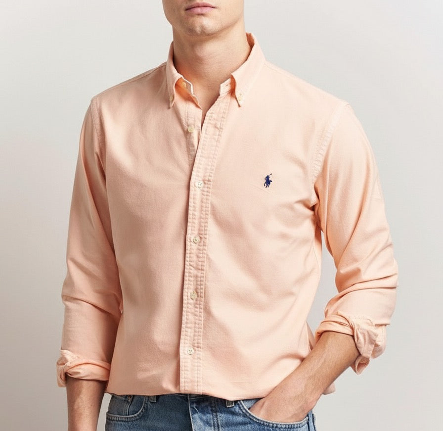 P.o.L.O R.A.L.P.H L.A.U-R.E.N Garment-Dyed Oxford Shirt Custom Fit Amber
