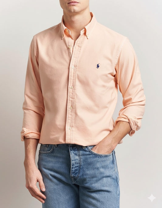 P.o.L.O R.A.L.P.H L.A.U-R.E.N Garment-Dyed Oxford Shirt Custom Fit Amber