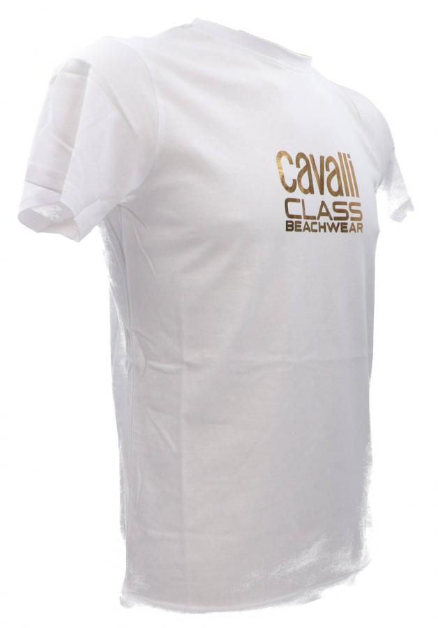 C.A.V-A.L.L.I C.L.A.S.S T-shirt White/Blue/Black - Gold