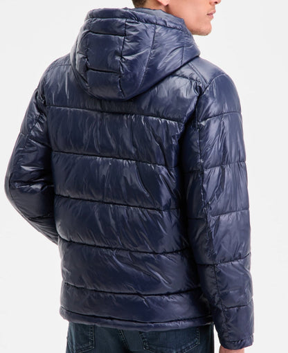 M_i.c.h.a..e.l. K.o.r.s. Men's Puffer SHINY PUFFER JACKET - Winter jacket - Black/Navy/True Blue