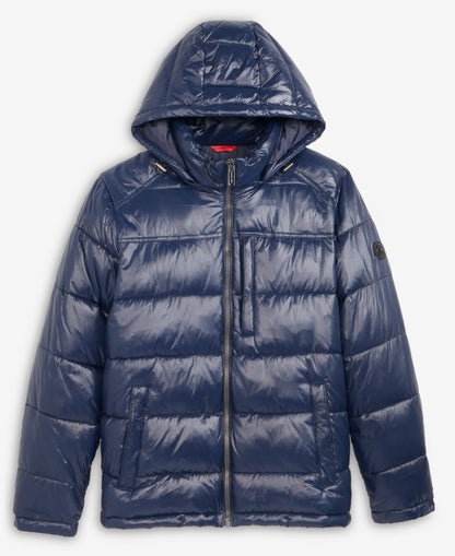 M_i.c.h.a..e.l. K.o.r.s. Men's Puffer SHINY PUFFER JACKET - Winter jacket - Black/Navy/True Blue