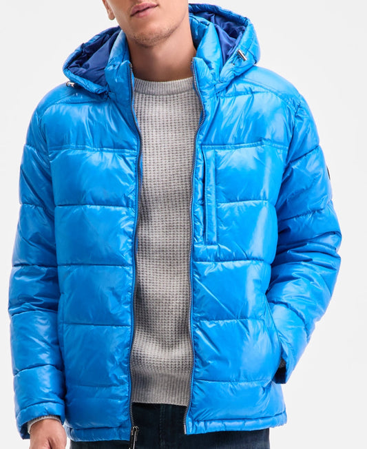 M_i.c.h.a..e.l. K.o.r.s. Men's Puffer SHINY PUFFER JACKET - Winter jacket - True Blue