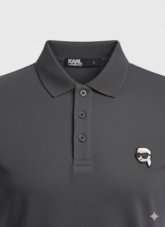 K.a.R.L L.A.G.E.R.F.E.L.D Polo Shirt (White / Gray)