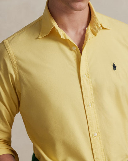 P.o.L.O R.A.L.P.H L.A.U-R.E.N Garment-Dyed Oxford Shirt Custom Fit Yellow