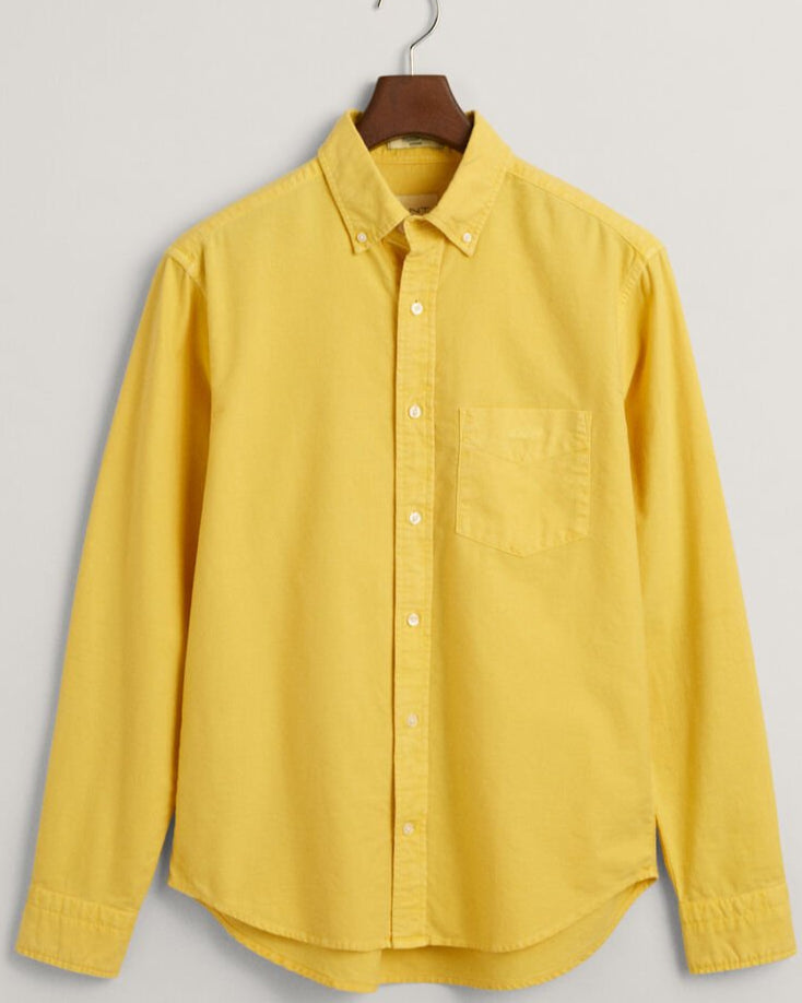G.a.N.T Reg Ut Brushed Oxford Shirt Regular Fit Parchment Yellow