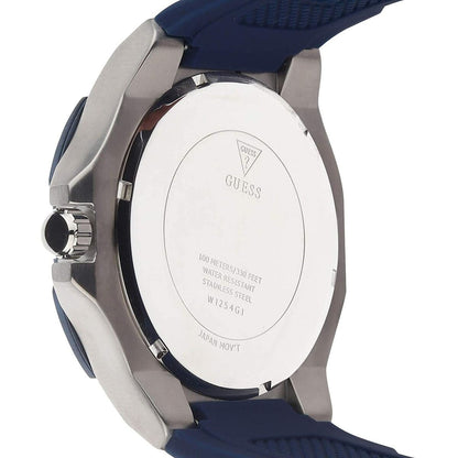 G-U-E-S-S WATCH W1254G1 DARK BLUE&SILVER FOR MEN
